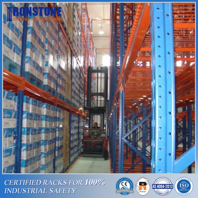 Powder Coating Rak Pallet VNA Komprehensif Dengan Kapasitas Beban Tinggi