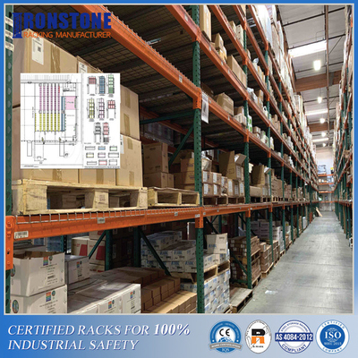 Rak Pallet Desain Teardrop Roll-formed Dengan Spesifikasi RMI Yang Ketat