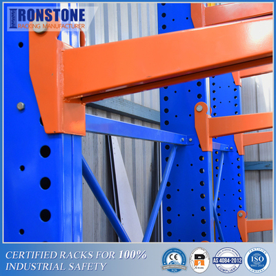 Rak Cantilever Anti Korosi Gudang Logam Untuk Outdoor Atau Indoor