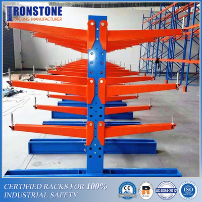 Rak Cantilever Anti Korosi Gudang Logam Untuk Outdoor Atau Indoor