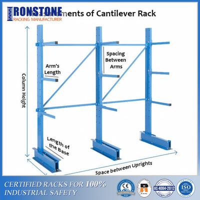 Sistem Racking Cantilever Anti-Karat Khusus Industri Untuk Menyimpan Material Besar