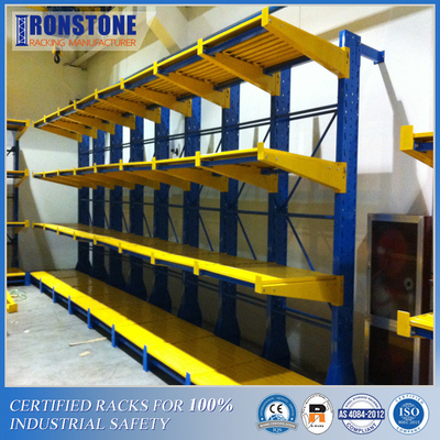 Sistem Racking Cantilever Fleksibel yang Dapat Diperpanjang Untuk Penyimpanan Gudang Vertikal