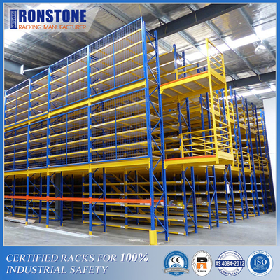 Rack penyimpanan mezzanine dengan desain multi-level dengan kepadatan tinggi