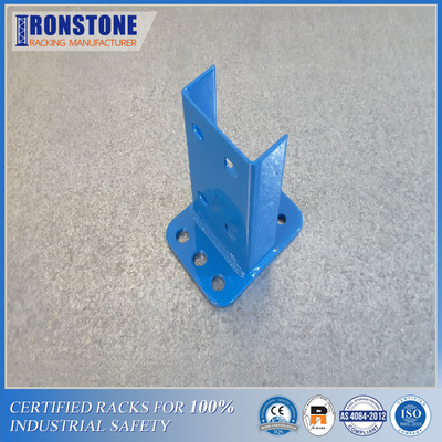 Industri CE Tegak Pallet Rack Footplate Dibaut Dengan Logam Tarik Tinggi