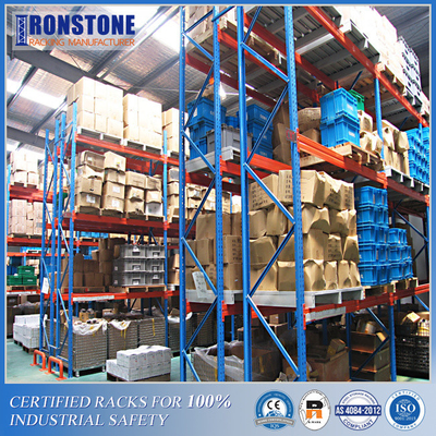Industri CE Tegak Pallet Rack Footplate Dibaut Dengan Logam Tarik Tinggi