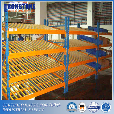 Sistem Aliran Karton Racking Pallet Tugas Berat Untuk Penyimpanan Box Crates Overturn
