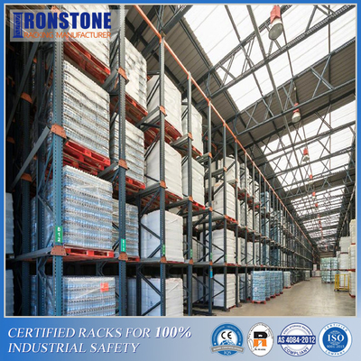 Drive LIFO Tugas Berat Masuk Dan Berkendara Melalui Sistem Racking