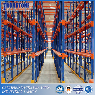Rak Pallet Drive-in Industri 40&quot;*48&quot; Hemat Biaya Untuk Menyimpan Produk Homogen
