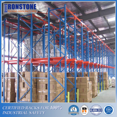 Rak Pallet Drive-in Industri 40&quot;*48&quot; Hemat Biaya Untuk Menyimpan Produk Homogen