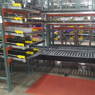 Sistem Racking Aliran Karton Pallet yang diambil secara gravitasi Dengan Rotasi Stok Cepat