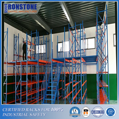 Densitas Tinggi Memilih Bahan Dengan Tangan Rak Mezzanine Penyimpanan
