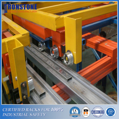 LIFO Live Storage Push Back Pallet Racking Dengan Keserbagunaan dan Kompatibilitas Tinggi