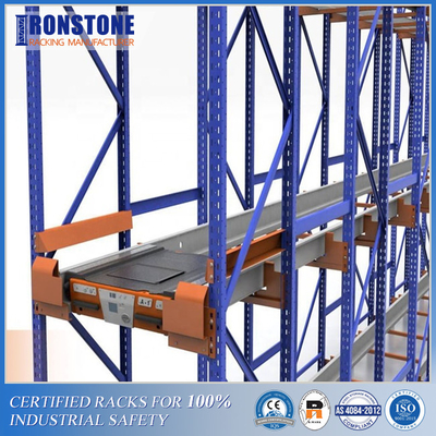 Sistem Rak Pallet Radio Shuttle Radio Baterai Lithium Tahan Lama Dengan SKUS Rendah Volume Tinggi